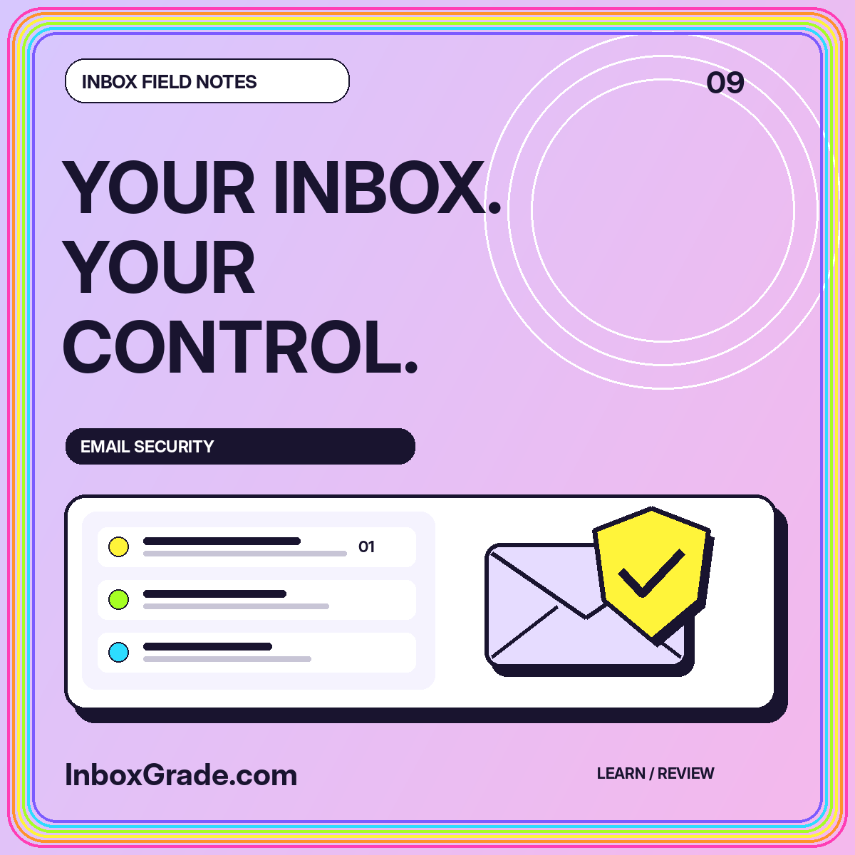YOUR INBOX. YOUR CONTROL. — Email Security guide by InboxGrade.com